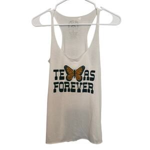Texas forever monarch butterfly racerback tank top cotton blend S Tumbleweed